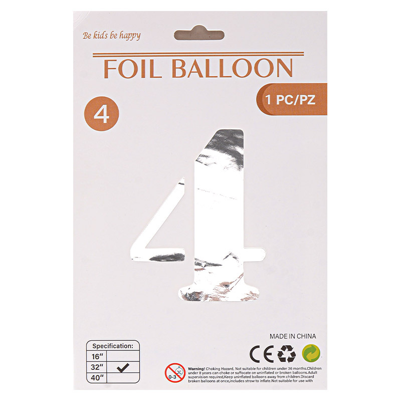 32 pulgadas Tarjeta de papel digital OPP globo de embalaje independiente fiesta de cumpleaños ambiente decorativo globo