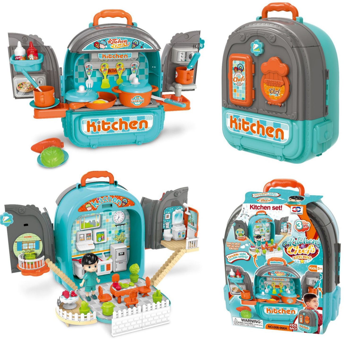 Cross-border New Products Children's Simulation Tools Play Toys 3 in 1 Tools Backpack Multifunctional Educational Toys