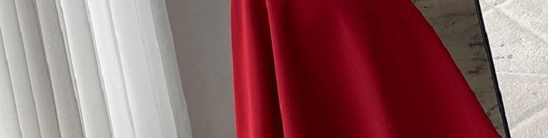 帮手描述图：2022夏季新款复古赫本风小黑裙胖妹妹收腰显瘦方