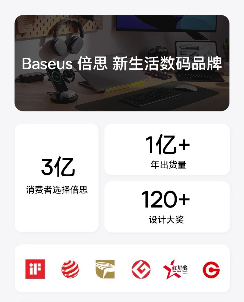 Baseus 100W Car Charger Super Fast Charging with Built-In Cable, One-To-Four Car Cigarette Lighter Adapter Plug