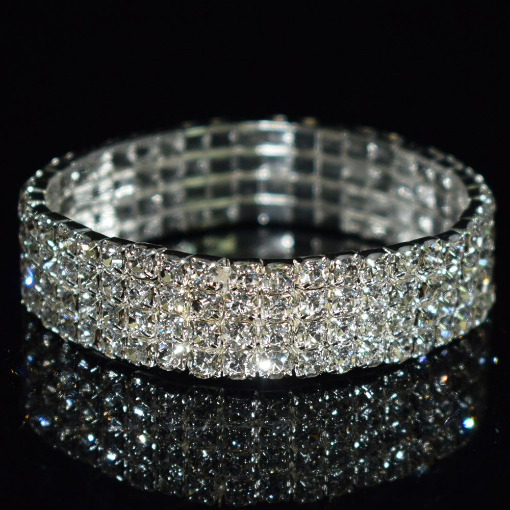 Luxurious Circle Alloy Plating Rhinestones Bracelets display picture 4