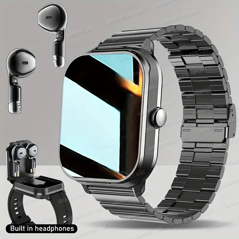 temu クロスボーダー人気スポーツ アウトドア スマートウォッチ D8 ツーインワン TWS Bluetooth 通話心拍数スポーツ睡眠