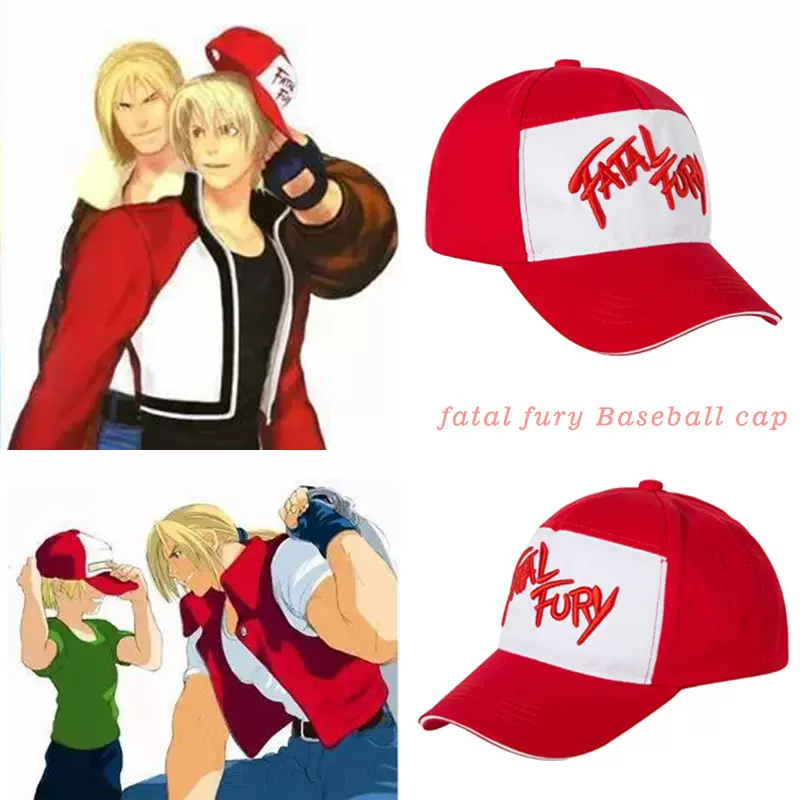 跨境专供 Fatal Fury 拳皇泰利 饿狼传说 刺绣鸭舌帽纯棉棒球帽子