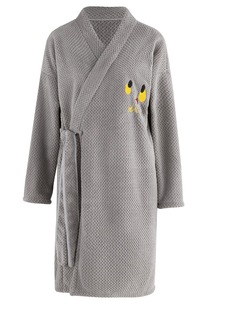 Men's and women's same bathrobe nightgown 2024 new cotton absorbent household bath towel couple long sleeve thick pajamas