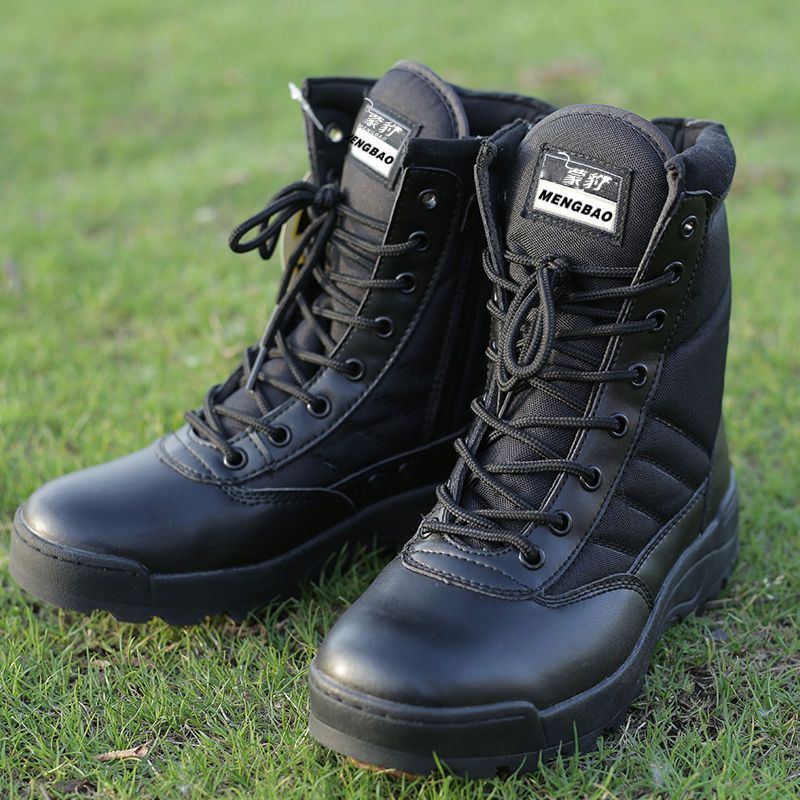 Primavera y verano botas de entrenamiento de combate de alta altura zapatos de montaña respirables botas tácticas de hombre zapatos de excursión al aire libre superligeros botas Martin fábrica de botas