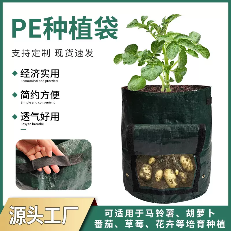 PE种植袋美植袋加厚土豆草莓树苗培育袋透气耐用源厂批发规格齐全