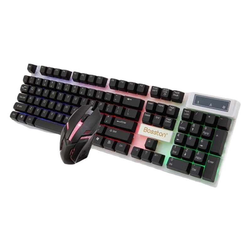 Boston 8310 проводная USB светящаяся клавиатура и мышь, набор для домашнего игрового настольного компьютера, клавиатура и мышь для ноутбука