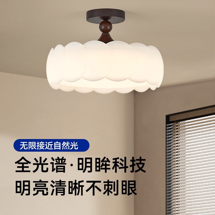 Full Spectrum Eye Protection Bedroom Ceiling Lamp Middle Cream Style Restaurant Chandelier Modern Simple Designer Study Lamp
