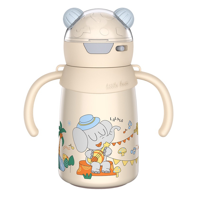 Los nuevos niños taza de vacío 316 grado alimenticio de acero inoxidable bebé taza de paja de bebé tienda departamental regalo taza de agua al por mayor