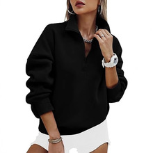 女式超大运动衫立领卫衣2025 时尚长袖套头上衣 Y2k 秋季服装