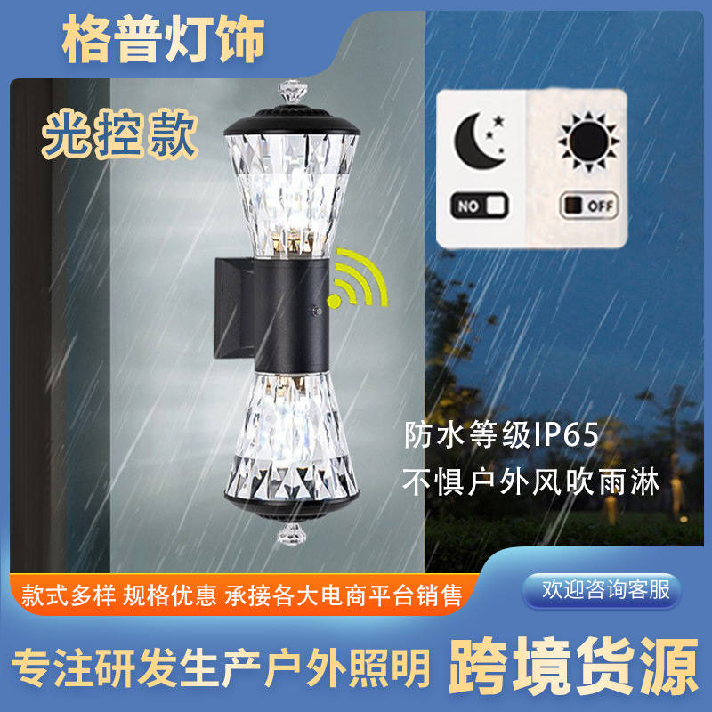户外壁灯室外防水过道墙壁阳台别墅门口庭院灯现代简约光控感应灯