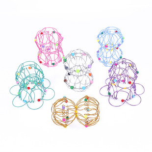 Varied Flower Basket 36 Varied Soft Steel Magic Iron Ring Children's Nostalgic Toy Ornaments 36 Varied Iron Palm