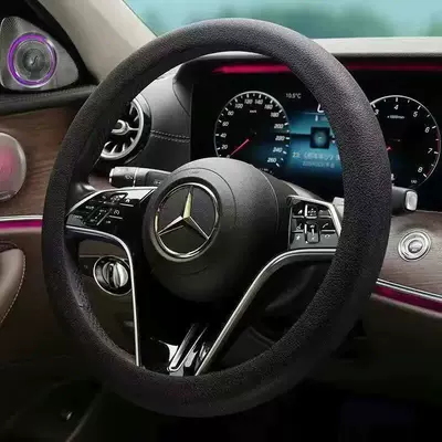 Silicone Steering Wheel Cover for Cars, Universal D-Shaped and Round Steering Wheel Covers for All Seasons (Steering wheel cover) - yahei1-pack-32-40cm-diameter-universal
