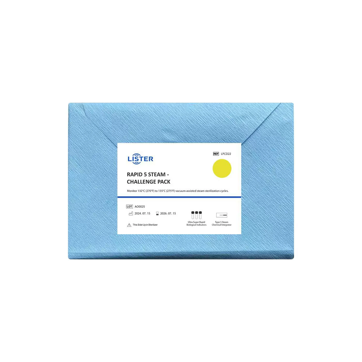 LISTER快速180分钟蒸汽挑战包|真空辅助蒸汽灭菌监测医用专用