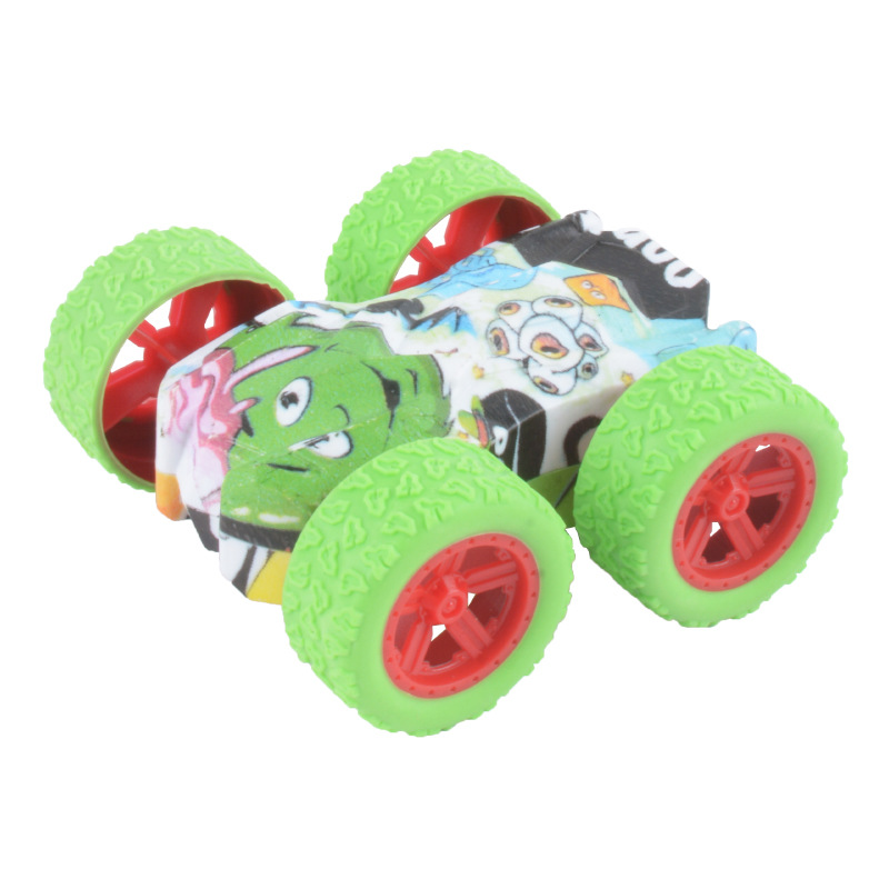Coche de inercia de tracción en las cuatro ruedas para niños Vehículo todoterreno de doble cara Modelo de carreras de acrobacias resistente a caídas Juguete de regalo de niño puesto al por mayor