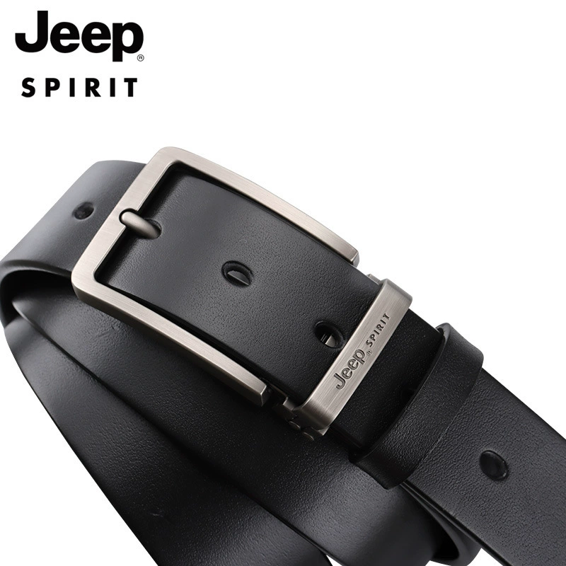 Первый слой кожаный ремень с пряжкой из коровьей кожи JEEPSPIRIT, мужской бизнес-кауал ремень OM18CD996BT0434
