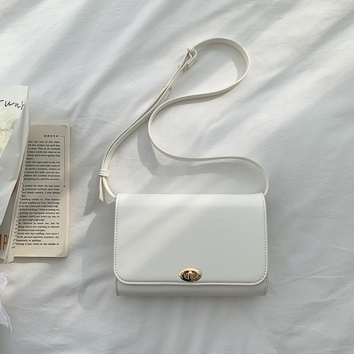 2024 spring crossbody bag for women, versatile fashionable shoulder bag, textured small square bag, Korean version PU shaped flip bag