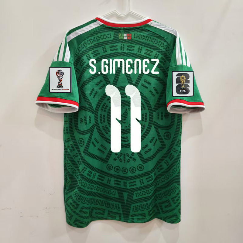 2026 World Cup Mexico Home Jersey No. 9 Raul No. 11 Jimenez Football Jersey Fan Short Sleeves 2026 World Cup Mexico Home Jersey No. 9 Raul No. 11 Jimenez Football Jersey Fan Short Sleeves