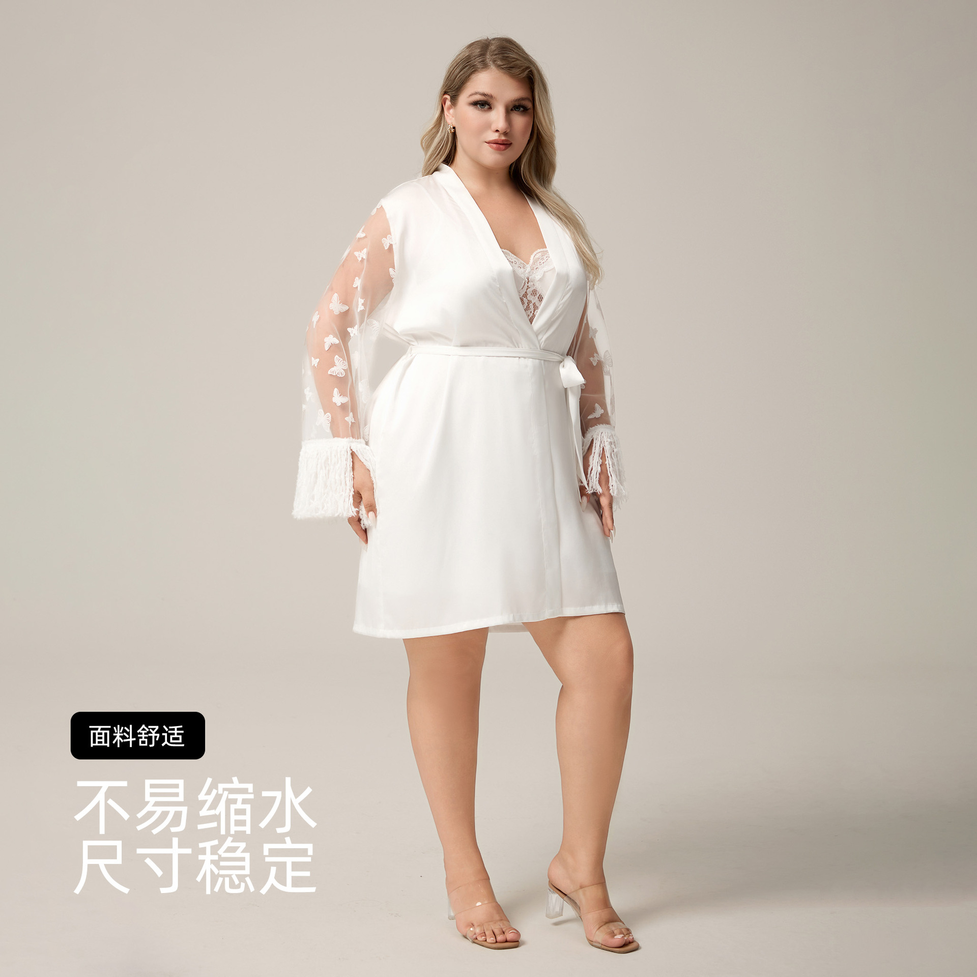 Europa y América comercio exterior gran encaje satin sexy corto pijama ropa de casa de mujeres cómodas pijamas ropas de baño WP5016