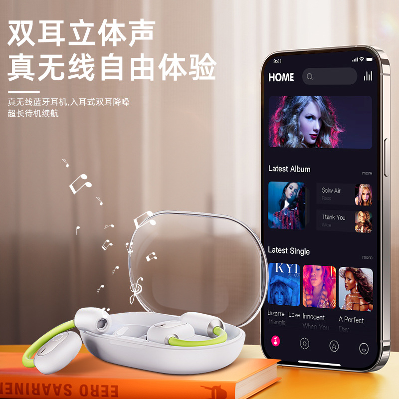 2024 nuevos auriculares inalámbricos Bluetooth Y80 tipo de oreja de alta calidad de sonido de larga duración TWS de carrera deportiva abierta