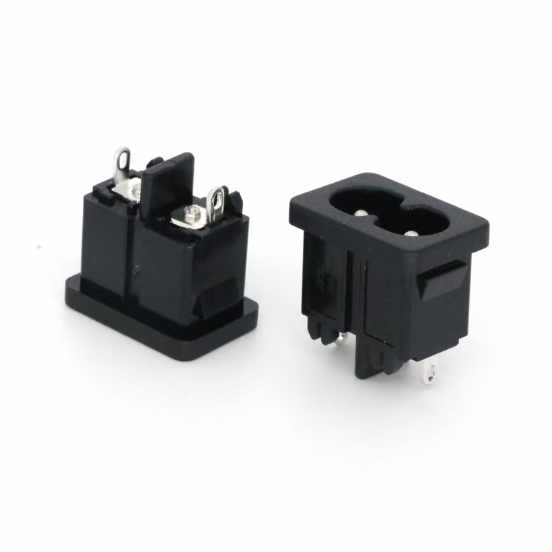 供应8字孔AC电源插座DB-04八字型纯铜电源插座插头