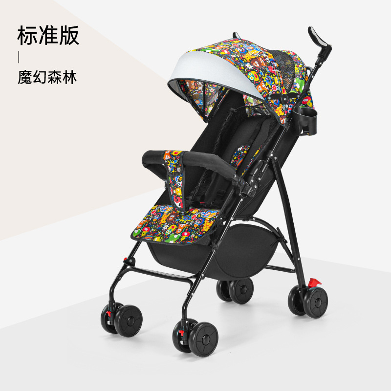Cochecito de bebé que puede sentarse y acostarse, ultraligero, portátil, cochecito tipo paraguas con amortiguación, cochecito plegable para niños, cochecito plegable ligero.