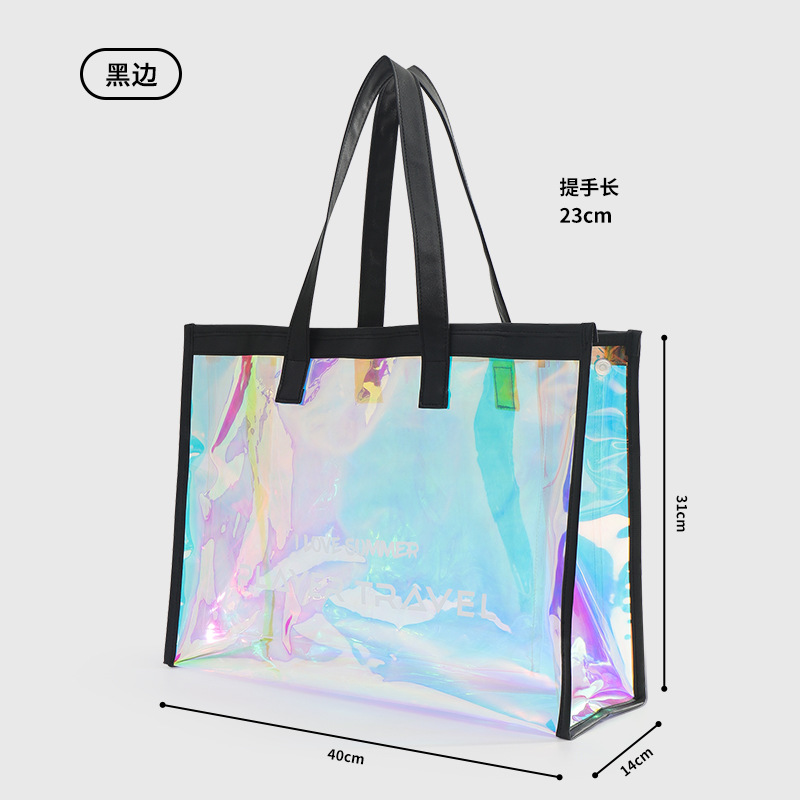 Bolsa de baño portátil de moda bolsa de almacenamiento de trajes de baño de PVC separación seca y húmeda bolsa de ejercicios bolsa deportiva trajes de baño láser ropa de mojado