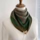 2025 New Style Square Scarf Magnetic Buckle Silk Cotton Scarf Women's Western Style Niche Elegant All-match Internet Celebrity Windproof Women's Scarf