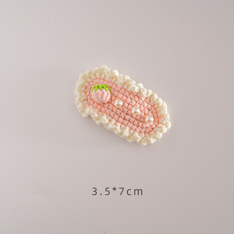 Cute Strawberry yarn Hair Clip1