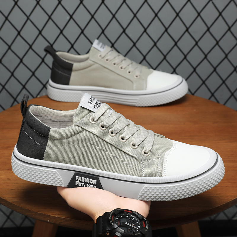 Zapatos de lona para hombres nuevos zapatos blancos de otoño de moda coreana zapatos de skate juveniles zapatos deportivos casuales para hombres
