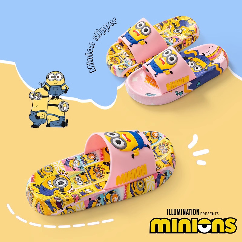 Cute Genuine Minion Cartoon Summer Kidsren's Slippers Indoor Home Boys' Slippers Non-Slip Soft Bottom Slippers Cute Genuine Minion Cartoon Summer Kidsren's Slippers Indoor Home Boys' Slippers Non-Slip Soft Bottom Slippers