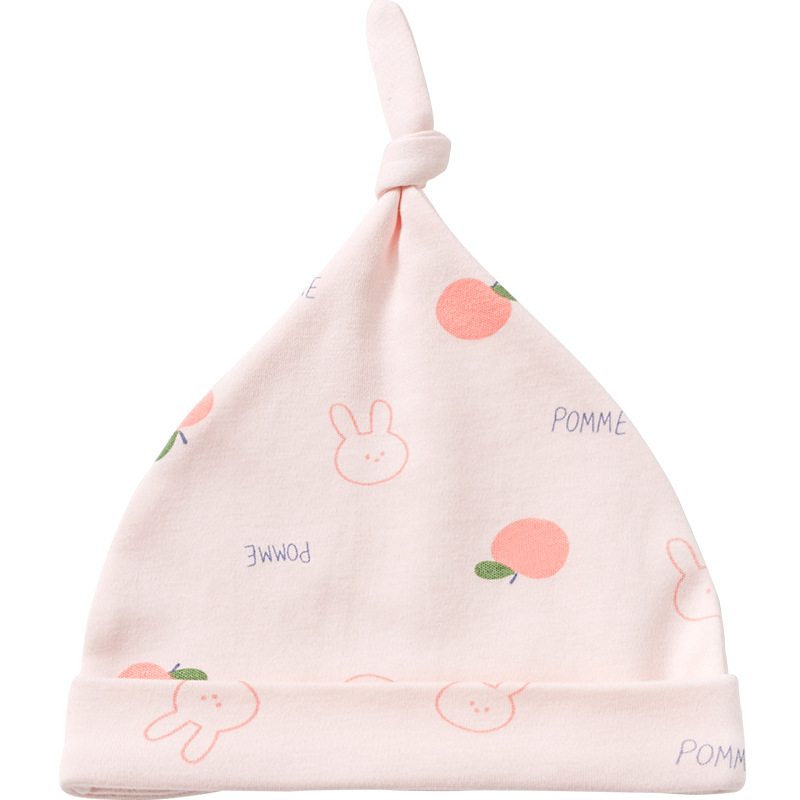 Sombrero de bebé recién nacido PRIMAVERA/otoño verano recién nacido Algodón puro 0 Luna Llena 3 meses macho hembra infantil protección de la cabeza delgada bebé neumático sombrero