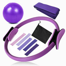 跨境电商普拉提圈弹力带拉力绳套装Yoga瑜伽辅助工具健身亚马逊