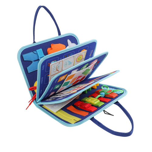 2025 Amazon Felt Busy Board Multi-Page Early Learning Board Children's Educational Toy Quiet Book