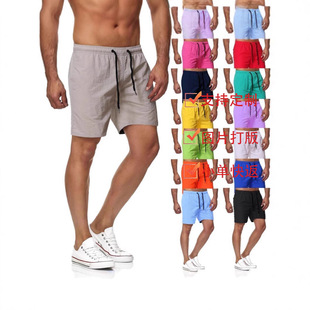 2025 Summer Explosions Men's All-match Five-point Quick-drying Short Solid Color Beach Pants Sports Fitness Shorts 13 Color Men