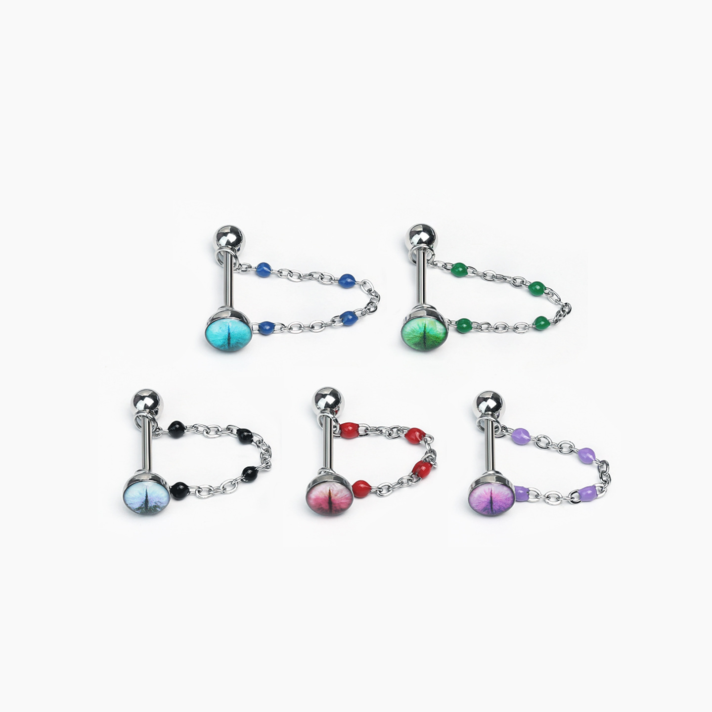 Labret piercing jewelry detail image