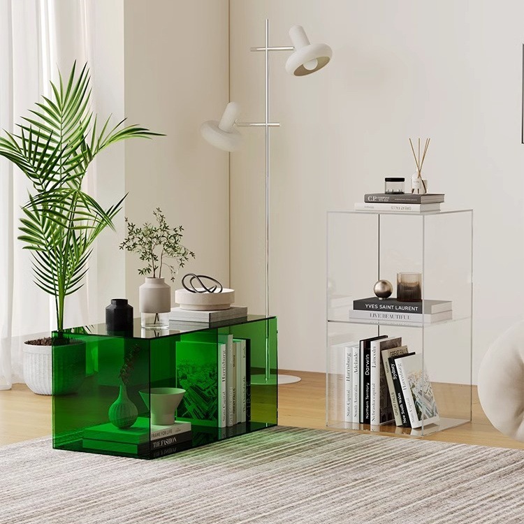 Acrylic Storage Rack Floor-Standing Storage Living Room Multi-Layer Two-Story Storage Cabinet Small Entrance Desktop Display Rack Box