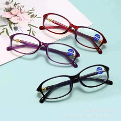 新しいファッションの金のボールは青い光の老眼鏡の女性の優雅さを防ぎます。