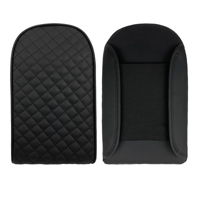 Four-Season Universal Armrest Pad Car Armrest Box Booster Pad Interior Modified Car Armrest Box Pad Cross-Border Wholesale (Armrest box pad) - black-oval-heightening-pad-3319-about-6cm