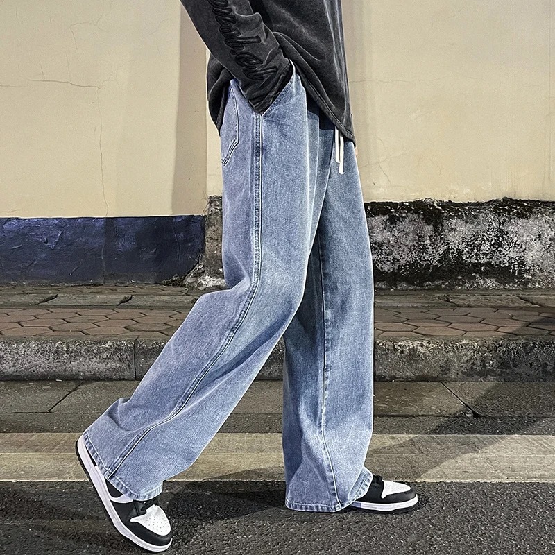 Men's Clothing Men's Retro Style Loose Straight Leg Casual Jeans Trendy Style Summer For Formal & Casual For Men_mkmklike.com