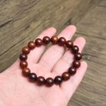 雷击枣木佛珠手串1.0X19颗手链女士儿童比较合适深色老料高抛光