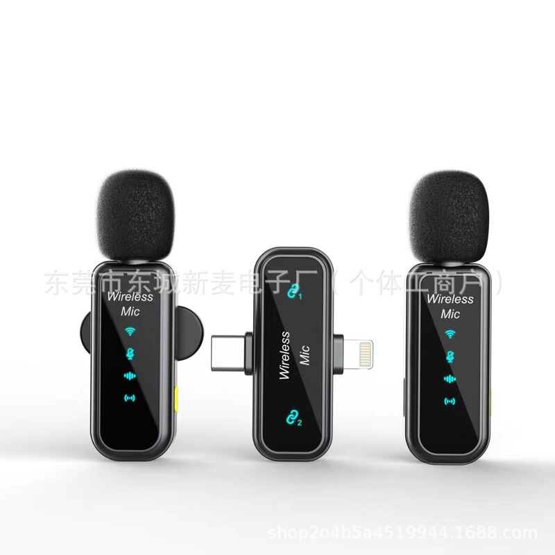K8K9 ワイヤレスラベリアマイククロスボーダーホットモデル K15 スリーインワン携帯電話ライブブロードキャストミニノイズリダクションラジオマイク|undefined