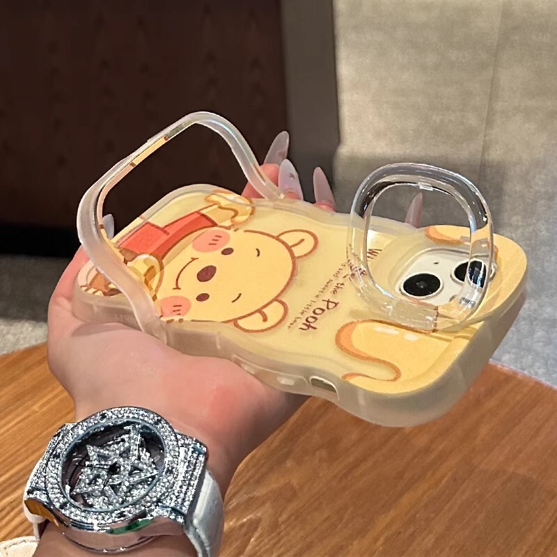 Winnie the Pooh Dual Stand Case Suitable for Apple 16 Pro Phone Case iPhone 14 Max New Model 13 Full Cover 12 Pro