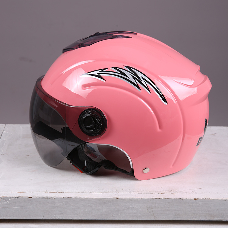 328 여름 헬멧 짧은 렌즈-핑크 (보호 캡)