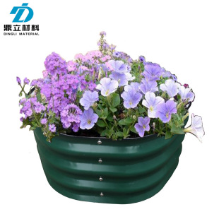 24 New Products 11inch High Metal Planting Box Garden Bed Vegetable Bed Flower Bed Galvanized Outdoor Balcony Shopping Mall Hotel