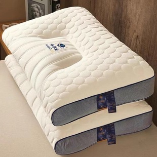 Household High Pillow No Collapse Cervical Pillow Hotel Single Double Pair Pillow Student Dormitory Sleep Pillow Core No Deformation