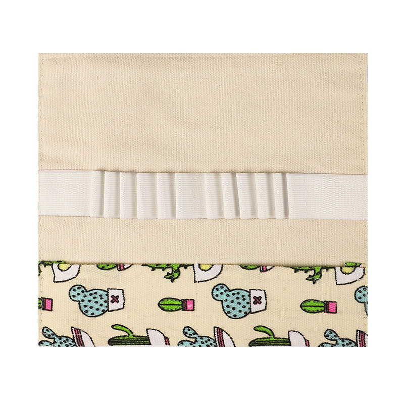 Weizhuang lienzo cortina de la pluma de 72 hoyos de gran capacidad lindo gato de dibujos animados hombres y mujeres lápiz caso lienzo boceto color plomo pintura bolsa de papelería