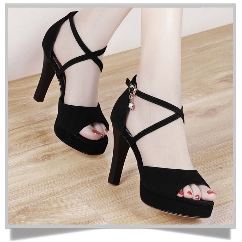 Sandals for Women 2023 New Fashion Versatile Waterproof Platform Women's Roman Peep-Toe High Heels Stiletto Summer Women's Shoes