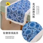 厂家直销美式流苏提花桌旗节日聚餐宴会家用茶几桌巾防烫防油桌垫
