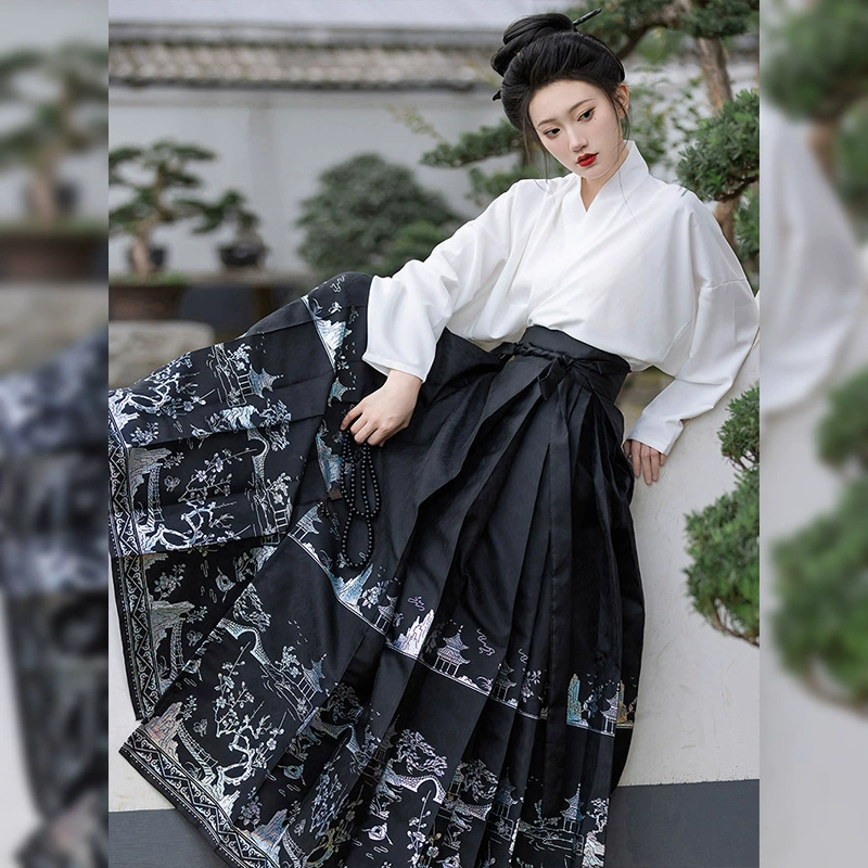 Осенний комплект юбка Hanfu на 2024 год